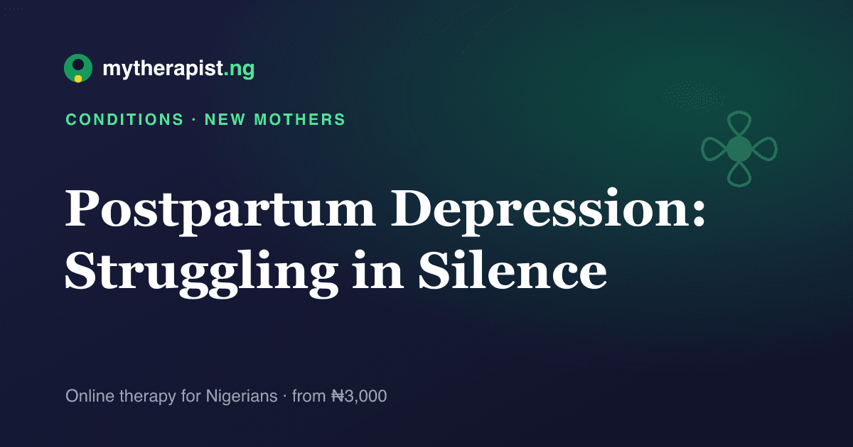 A gentle flower-bloom illustration representing recovery from postpartum depression — Mytherapist.ng